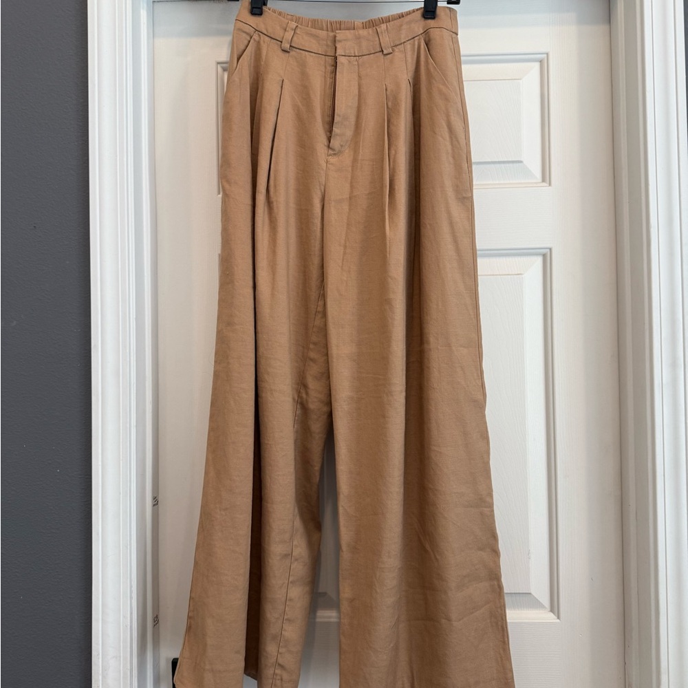 Women’s Anthropologie Maeve Tan wide leg Pants